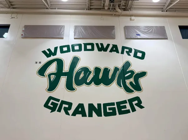 Woodward Granger Hawks School, original artwork by Amanda Fatino